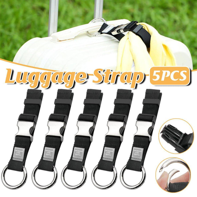 5PCS Luggage Anti Theft Multi-role Metal Buckle Hook Load Bearing Suitcase Strap
