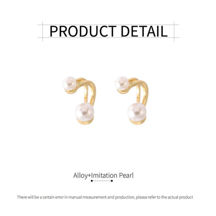 Vintage Pearl Earrings Studs Elegant Jewelry for Women Classic Fashion Accessory