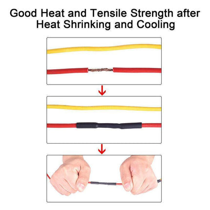 Grade Marine Heat Shrink Tubing 3:1 Wire Sleeve Glue Inside Fast Wrap Insulation Black - Aimall