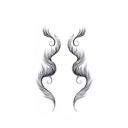 Baby Hair Tattoo Stickers Black Hairline Edge Decals Curly Women Stickers Fringe - Aimall