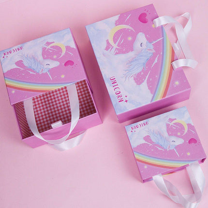 5/10PCSUnicorn Gift Box Empty Packaging for Lipstick Makeup Cosmetic Drawer Case