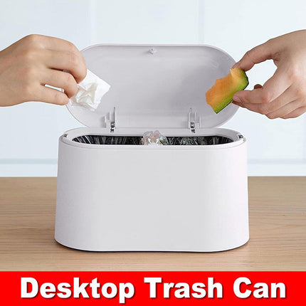 Desktop Wastebasket Organizer Small Trash Bin Compact Wastebasket for Office Use