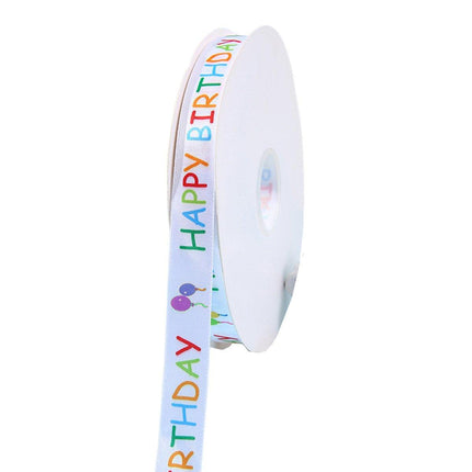 Happy Birthday Ribbon 2CM x 100Yard DIY Party Cake Decoration Gift Wrapping