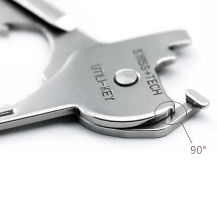 Utili-Key 6 in 1 Key Ring Chain MULTI-TOOL Pocket Knife Screwdriver Swiss Tech - Aimall