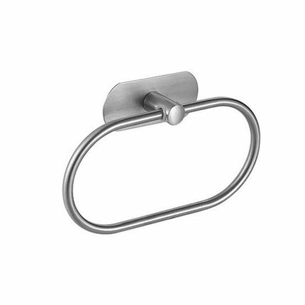 Stainless Steel Oval Hand Towel Ring Rack Rail Holder Wall Mounted Bathroom Tool
