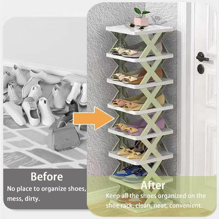 Simple Shoe Rack Home Use Space Saving Clip Storage Organizer Cabinet Stand