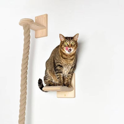 Cat Climbing Frame Rope Leash Jumping Platform for Cats Interactive Play Set