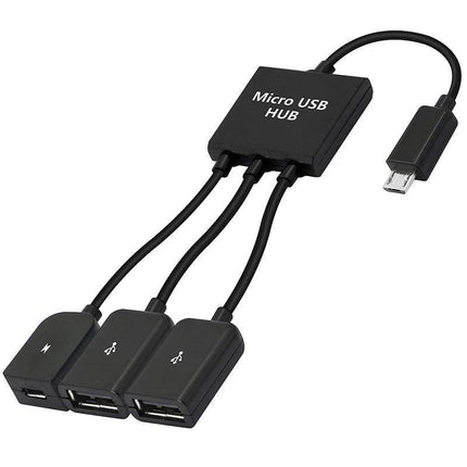 Micro USB 2.0 OTG HUB Cable Adapter AU Male to Female Dual Host Fast Transfer - Aimall