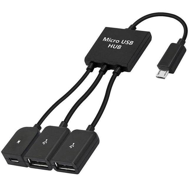 Micro USB 2.0 OTG HUB Cable Adapter AU Male to Female Dual Host Fast Transfer - Aimall
