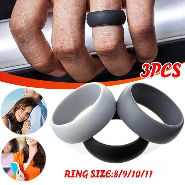 Silicone Rubber Ring Bands 3PCS - Aimall