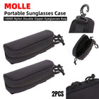 2pcs Nylon Hard Shell Glasses Case Protective Eyewear Storage Organizer Box