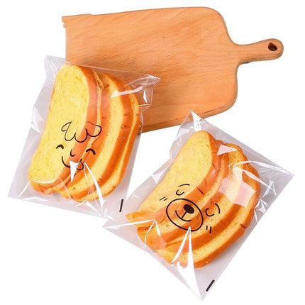 400PCS Self Sealing Bread Bags Cute Cartoon Transparent Self Adhesive Packaging