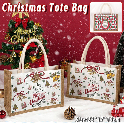 Christmas Santa Claus Gift Bag Holiday Packaging Apple Handbag Cloth Bag Set