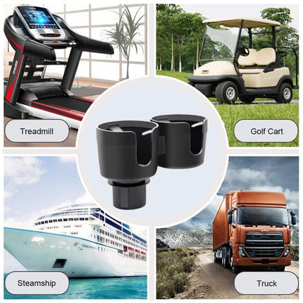 2pcs Car Cup Holder Organiser Dual 2-in-1 Adjustable Drink Holder for Vehicles