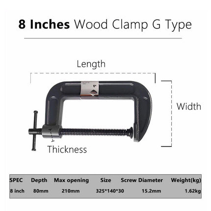 G Clamp Woodworking Tool Heavy Duty Clamp Wood Board Holder Carpentry Grip