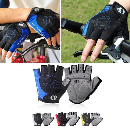 L Size Cycling Bicycle Half Finger Bike Gloves Unisex Anti Slip Padded - Aimall