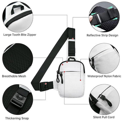 Sports Chest Bag Crossbody Backpack Mini Fashion Satchel for Outdoor Travel