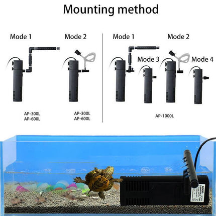 ECO 4 in 1 Fish Tank Aquarium Submersible Water Power Filter Pump /Carbon Cube - Aimall
