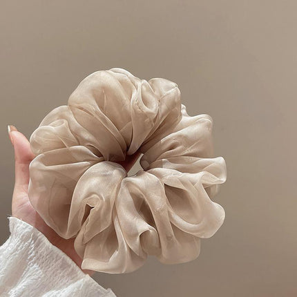 Oversize Large Scrunchies Silk Satin Elastic Hair Hair Bands Rope Tie Ponytail - Aimall