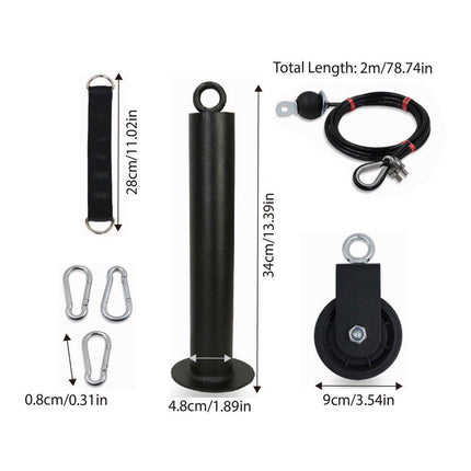 Home Fitness Equipment Pull Down Training Set Tricep Workout Accessories Gym