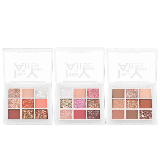 Nine Colour Eyeshadow Palette Tray Makeup Compact Travel Size Cosmetic