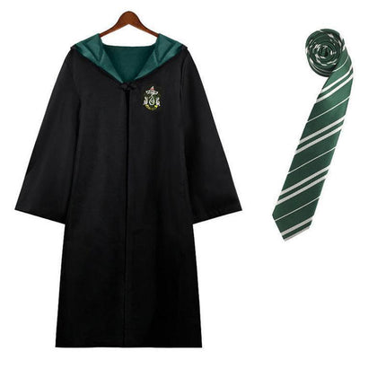 AU Harry Potter Gryffindor Ravenclaw Slytherin Robe Cloak Tie Costume Wand Scarf - Aimall