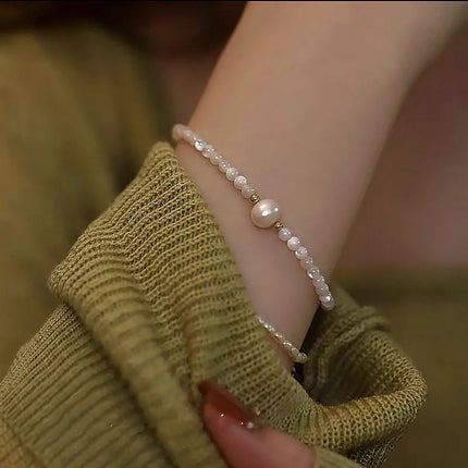 2mm Very Fine Pearl Bracelet Adjustable Strand Elegant Jewelry for Women Fashion