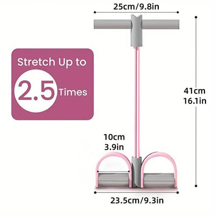Multifunctional Foot Pedal Resistance Band Home Fitness Pulling Rope Exerciser