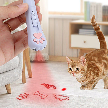 Mini Handheld Cat Claw Teasing Toy Interactive Pet Play Wand for Kitten Exercise
