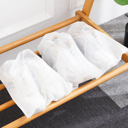 200X Protect Drawstring Clear Storage Bag Shoe Dust Covers Non-Woven Shoe Bags - Aimall