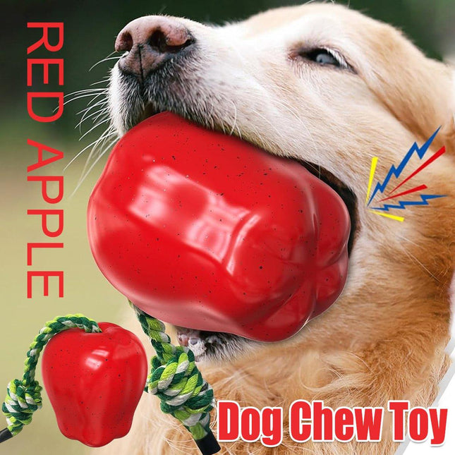Pet Dog Teething Chew Toy Apple Shaped Dog Chewing Teething Training Toys