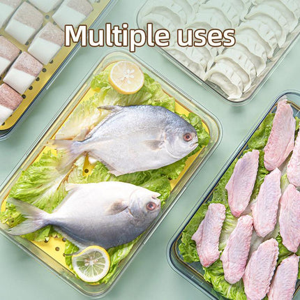 Large Refrigerator Fresh Keeping Box Sealed Kitchen Storage Transparent Box