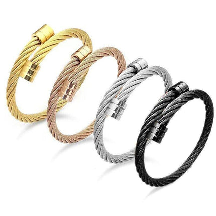 Lymph Drainage Magnetic Bracelets Crainoc Titaniumion Osimium Bangle NEW - Aimall