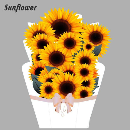 New Style 3D Pop Up Cards Paper Flower Bouquet Greeting Card for All Occasions