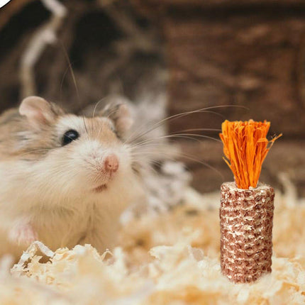10pcs Pet Chewing Radish Hamster Toys Corn Cob Teething Sticks for Small Animals