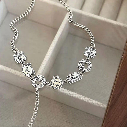 Gingerbread Man Tassel Necklace Womens Sweater Chain Fashion Jewelry Gift