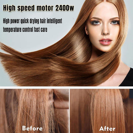 Hair Dryer Lightweight Blue Ray Quiet Hair Care Dryer 2400W High Speed No-Burn