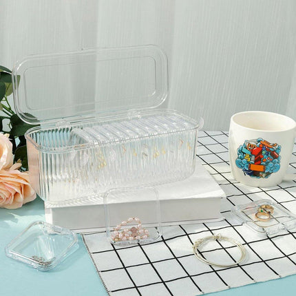 15pcs Transparent Storage Box Jewelry Organizer Bracelet Necklace Anti-Oxidation