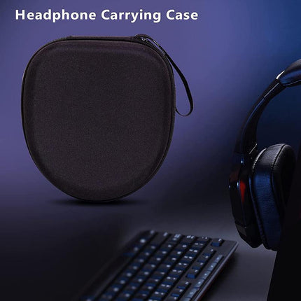 Earphone Case Headset Hard Carrying Box Headphone Storage Bag Black Universal - Aimall
