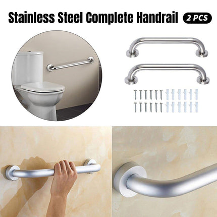 2X Stainless Steel Bathroom Shower Grab Bar Safety Handrail Wall Support Handle