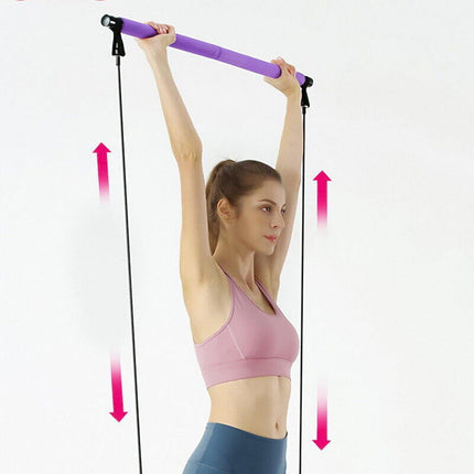 Multi-Purpose Pilates Stick Home Fitness Stretch Exercise Training Hip Rope