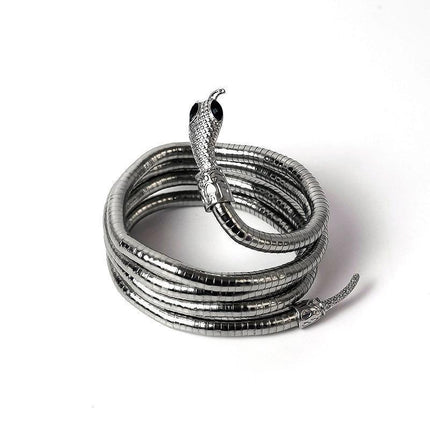 Adjustable Punk Snake Choker Necklace & Flexible Wrap Bracelet Collar Setllar - Aimall