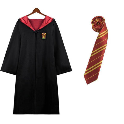 AU Harry Potter Gryffindor Ravenclaw Slytherin Robe Cloak Tie Costume Wand Scarf - Aimall