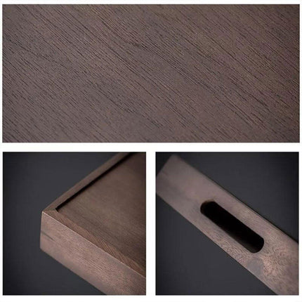 Bamboo Tea Tray Rectangular Tea Table Walnut Colour Fruit Bread Serving Plate