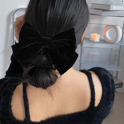 Ornaments Korean Style Hair Clip Hair Clip Women Hair Pins Velvet Bow Barrettes - Aimall