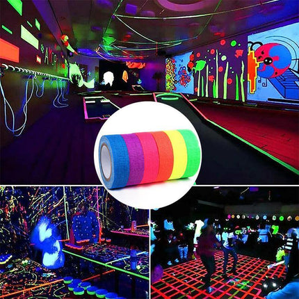 6X Luminous Fluorescent Tape Glow In The Dark Night Self-adhesive Safety Sticker - Aimall