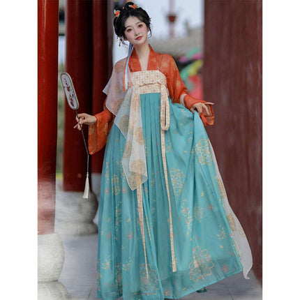 Chest Length Skirt Hanfu Female Summer Thin Daily Wear Traditional Chinese Dress
