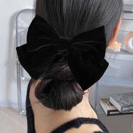 Ornaments Korean Style Hair Clip Hair Clip Women Hair Pins Velvet Bow Barrettes - Aimall