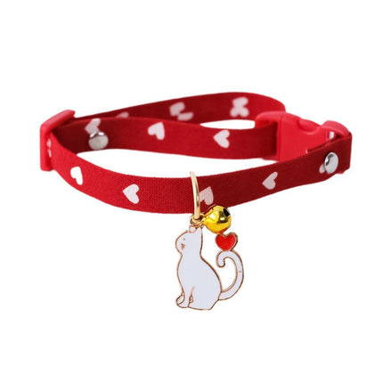 Adjustable Pet Collar with Buckle and Bell for Kitten and Dog Wearable Accessory