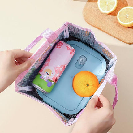 Thermal Insulated Portable Lunch Bag Large Capacity Picnic Box Kids Students - Aimall